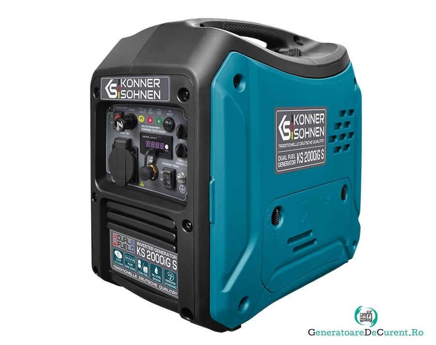 Generator de curent 2.0 kW inverter - HIBRID (GPL + benzina) - insonorizat - Konner & Sohnen - KS-2000iG-S la 2,600.00 lei ron
