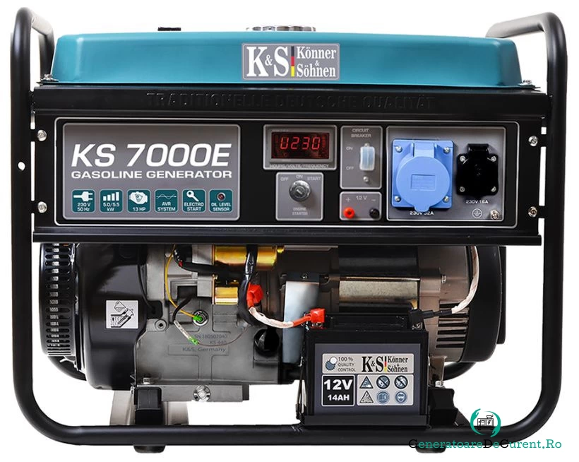 SH - Generator de curent 5.5 kW benzina PRO - Konner & Sohnen - KS-7000E la 3,579.00 lei ron