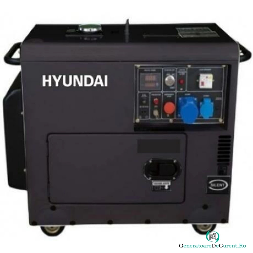 Generator curent monofazat cu Hyundai DHY8601SE, 6 kW, 230 V, capacitate rezervor 12.5 l la 8,379.00 lei ron