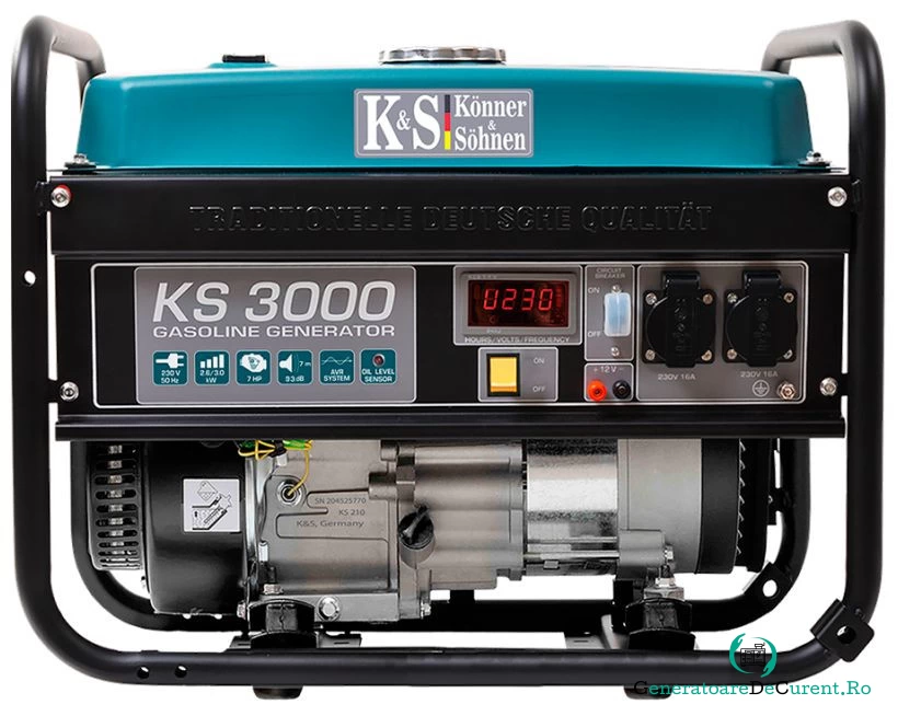 Generator de curent 3 kW benzina PRO - Konner & Sohnen - KS-3000 la 2,078.00 lei ron